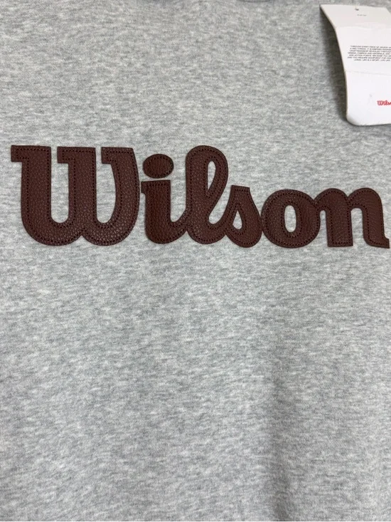 Wilson Gray Pullover Hoodie with Maroon Script Logo size M - Picture 3 of 6